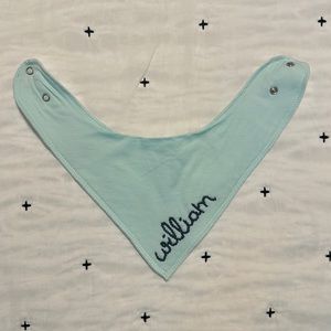 Custom Embroidered “William” Baby Bib